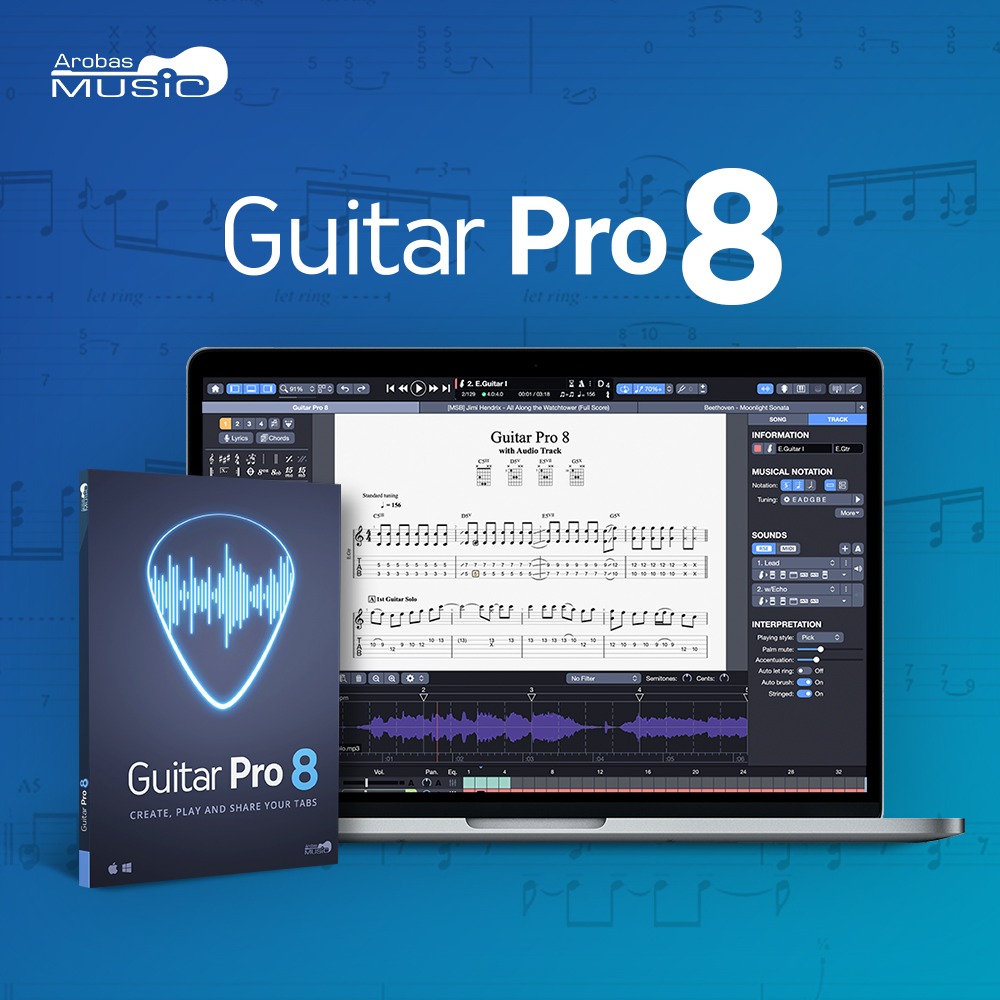 [GuitarPro] 기타프로 8 악보 제작 소프트웨어 (전자배송)