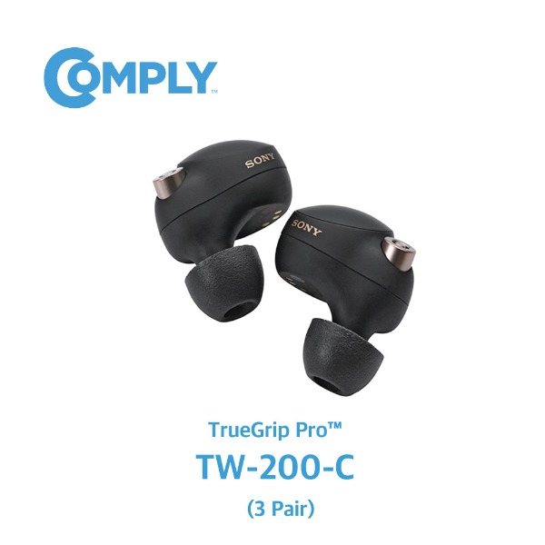 [COMPLY] 컴플라이 폼팁 TrueGrip Pro™ 트루그립 프로 이어팁 TW-200-C (소니 WF-1000XM4 호환 / 3 pair) - 공식 수입사 정품
