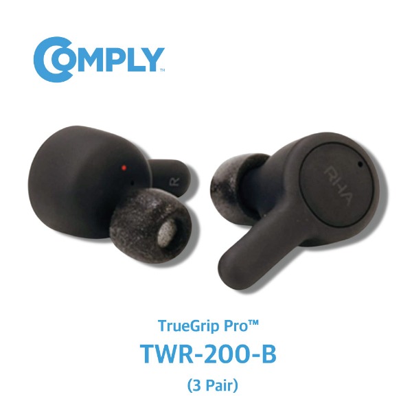 [COMPLY] 컴플라이 폼팁 TrueGrip Pro™ Original 트루그립 프로 오리지널 이어팁 TWR-200-B (3 pair) - 공식 수입사 정품
